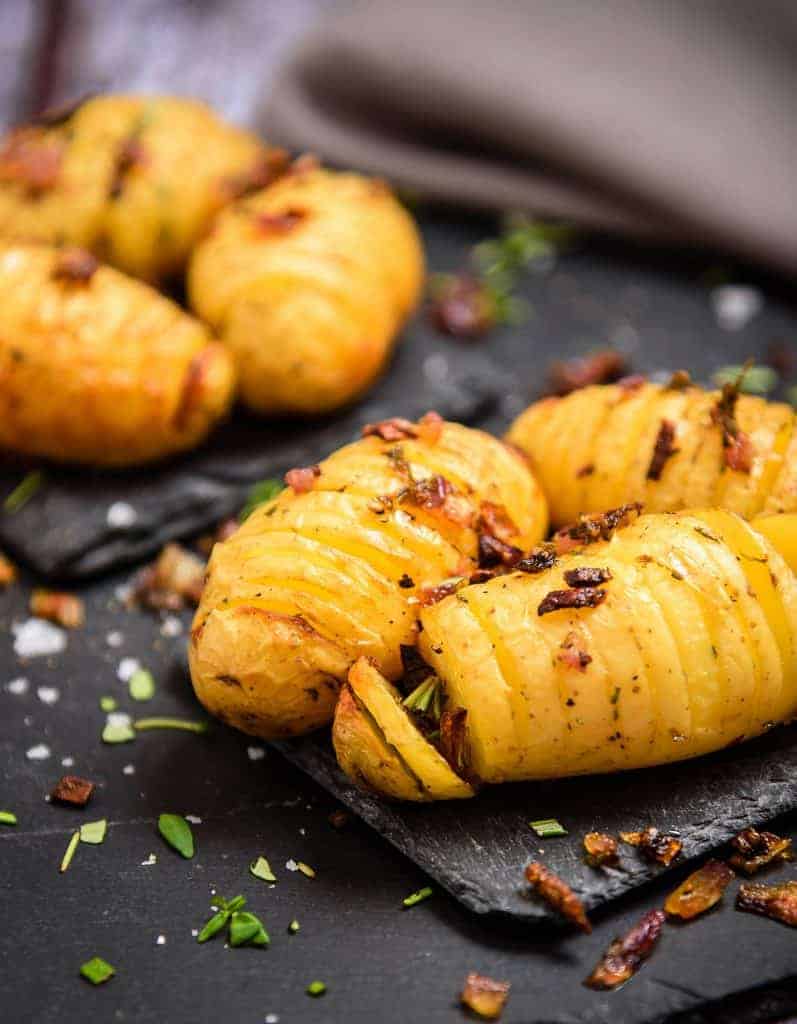 Vegan Herbed MiniHasselback Potatoes, Posh Potatoes! Especially Vegan