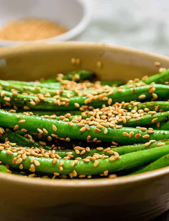 Vegan Green Beans with Sesame-Seeds