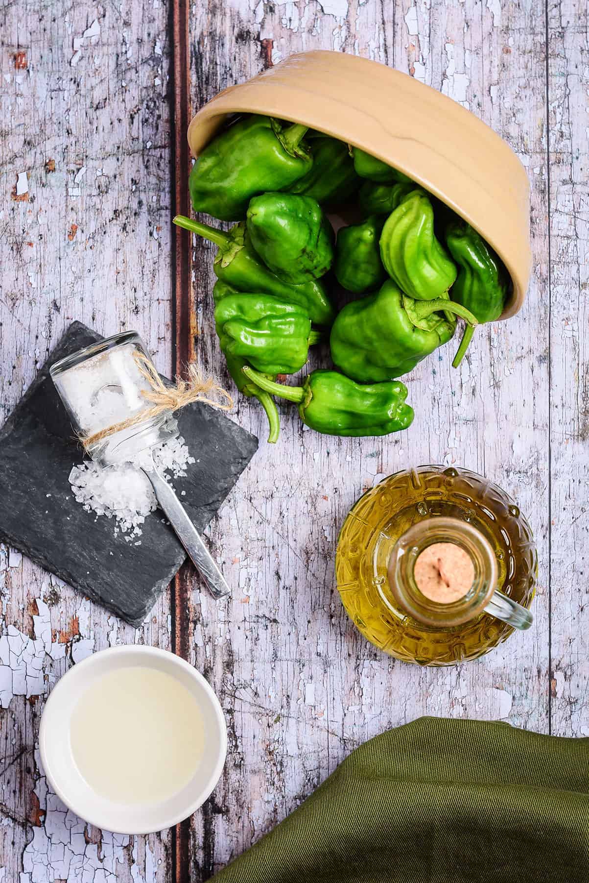 Ingredients for Padron Peppers