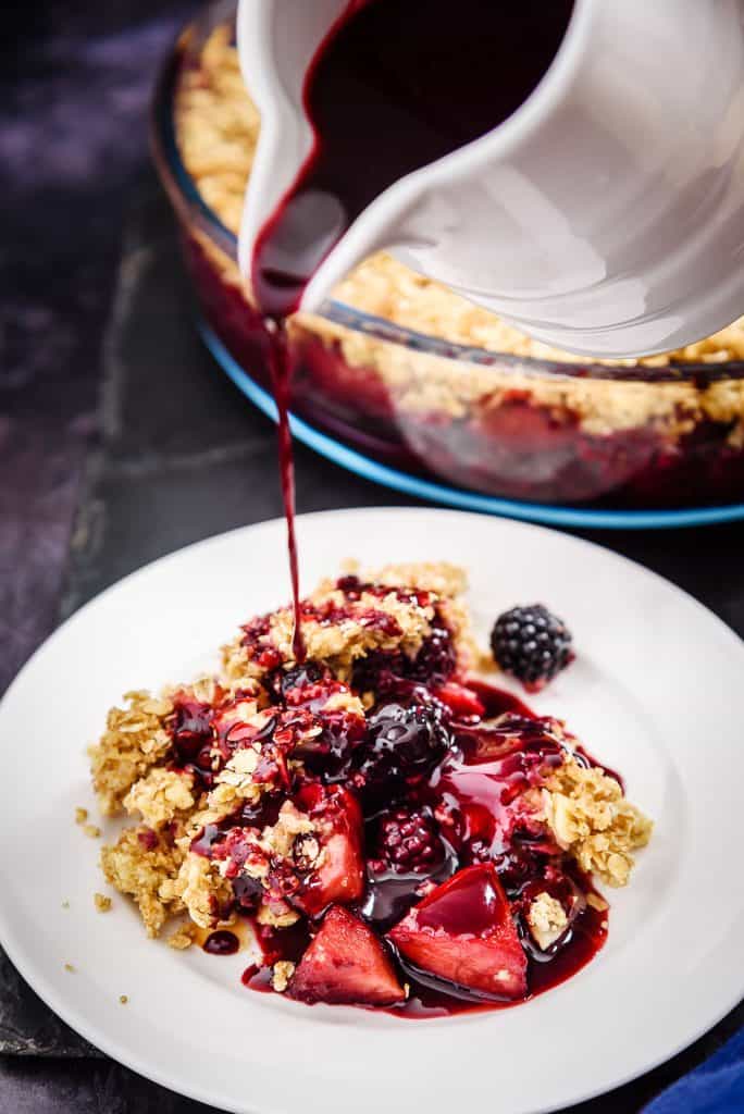 Vegan Apple & Blackberry Crumble - Especially Vegan