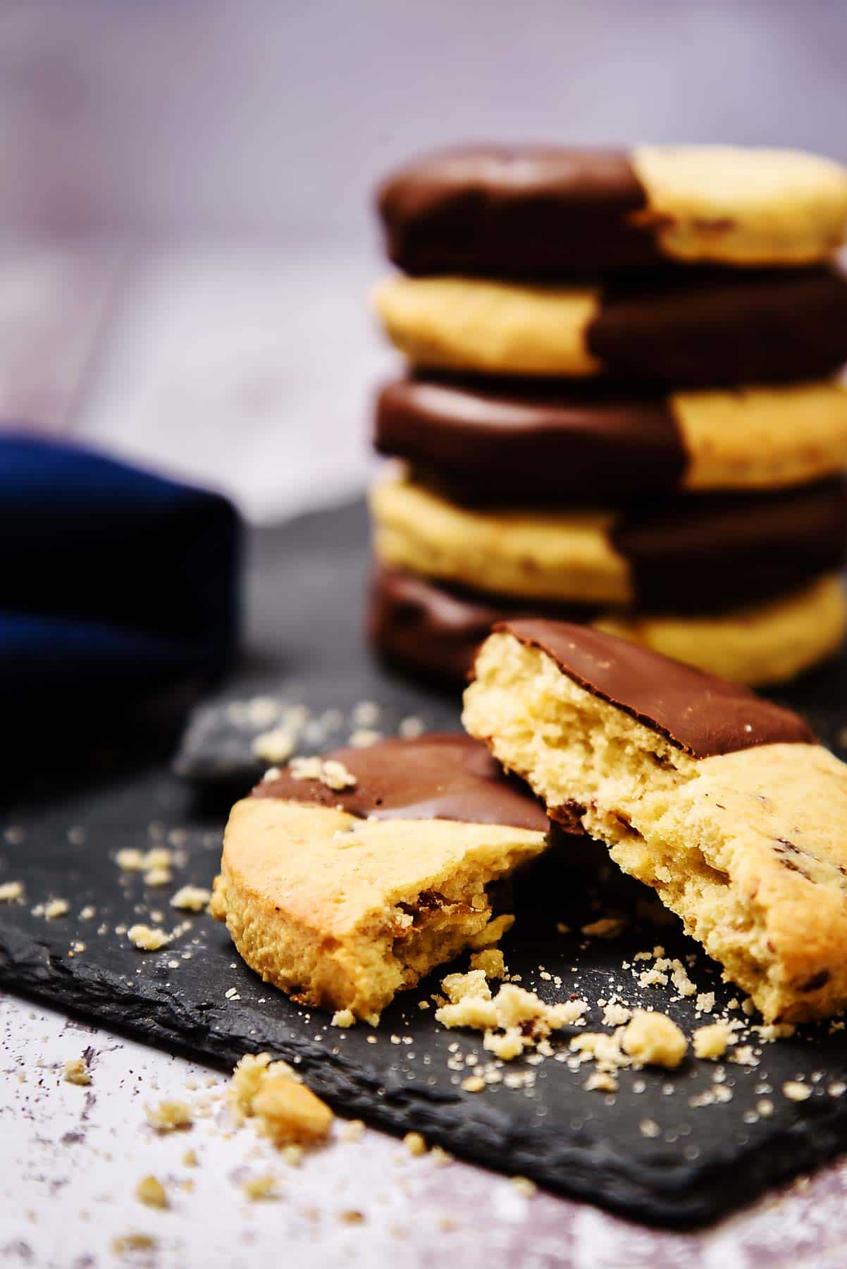 Vegan Date & Chocolate Cookies in a stack