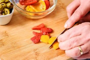 Slicing peppers