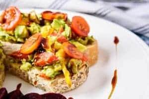 Vegan Avocado & Olive Toast-Topping