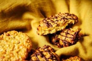 Vegan Oat & Apricot Cookies broken open