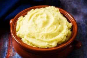 Bowl of Easy Cheesy Mashed Potatoes