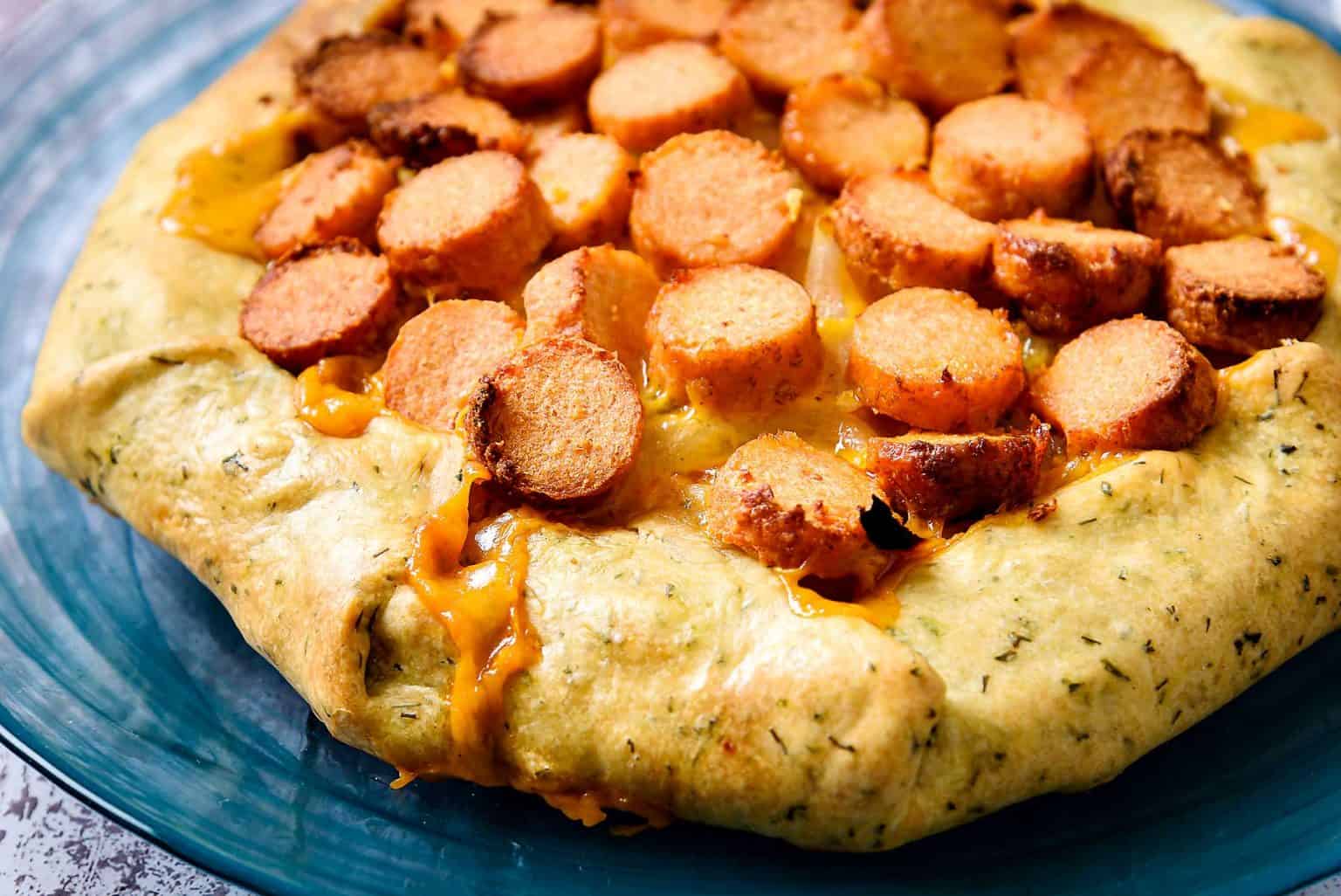 Spicy Onion & Sausage Galette, it's So Good! Especially Vegan