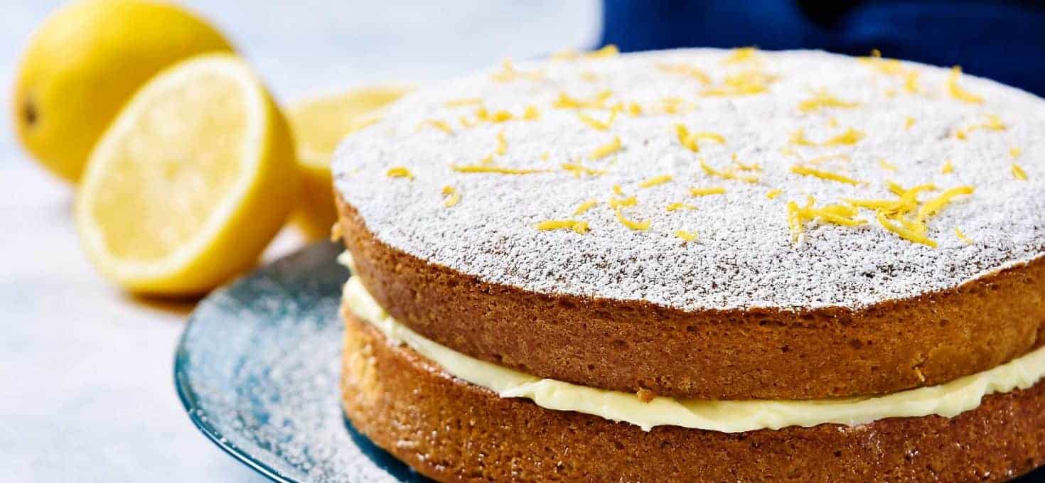 Easy Vegan Sponge Cake, with Lemon Butter Icing!