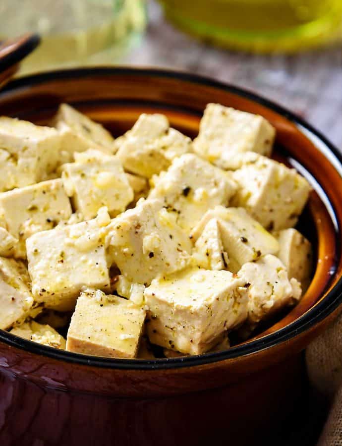 Vegan Tofu in Vinaigrette Dressing
