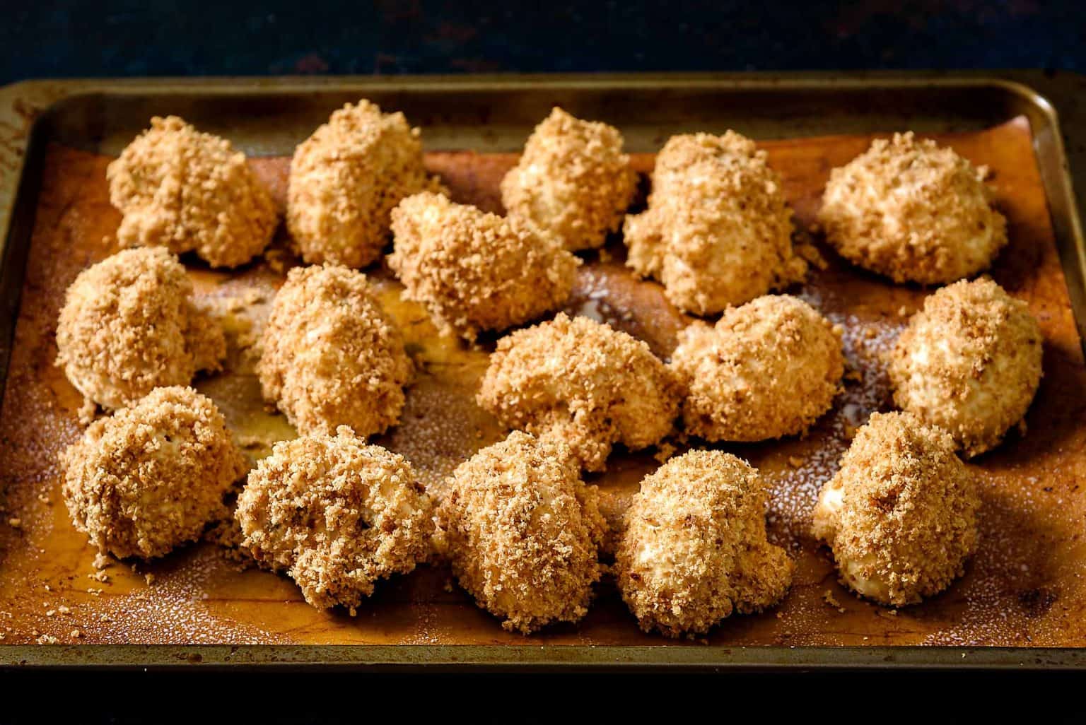 Baked Breaded Garlic Mushrooms, crispy and vegan! - Especially Vegan